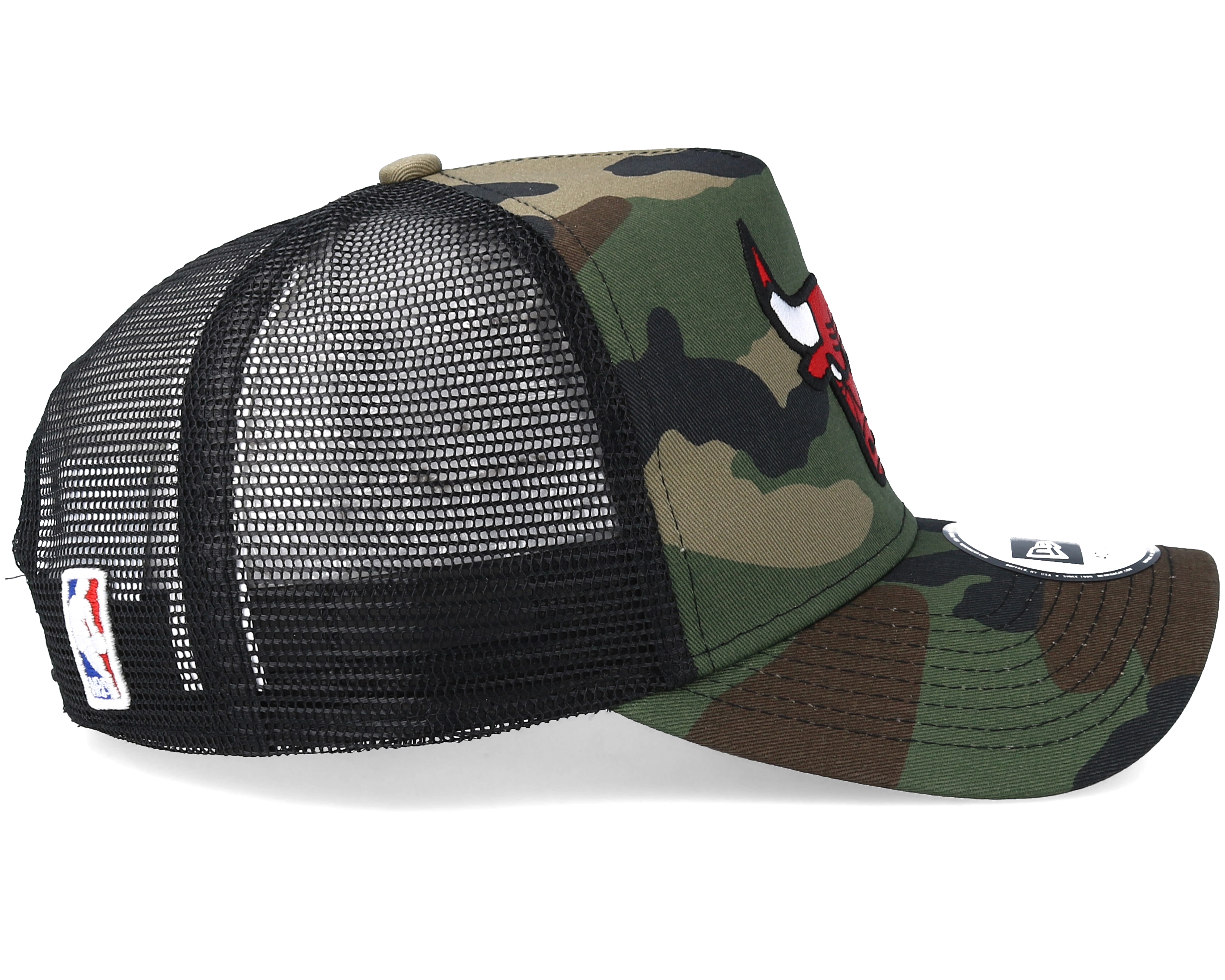 Chicago Bulls Core Camo Trucker New Era caps Hatstore.co.uk