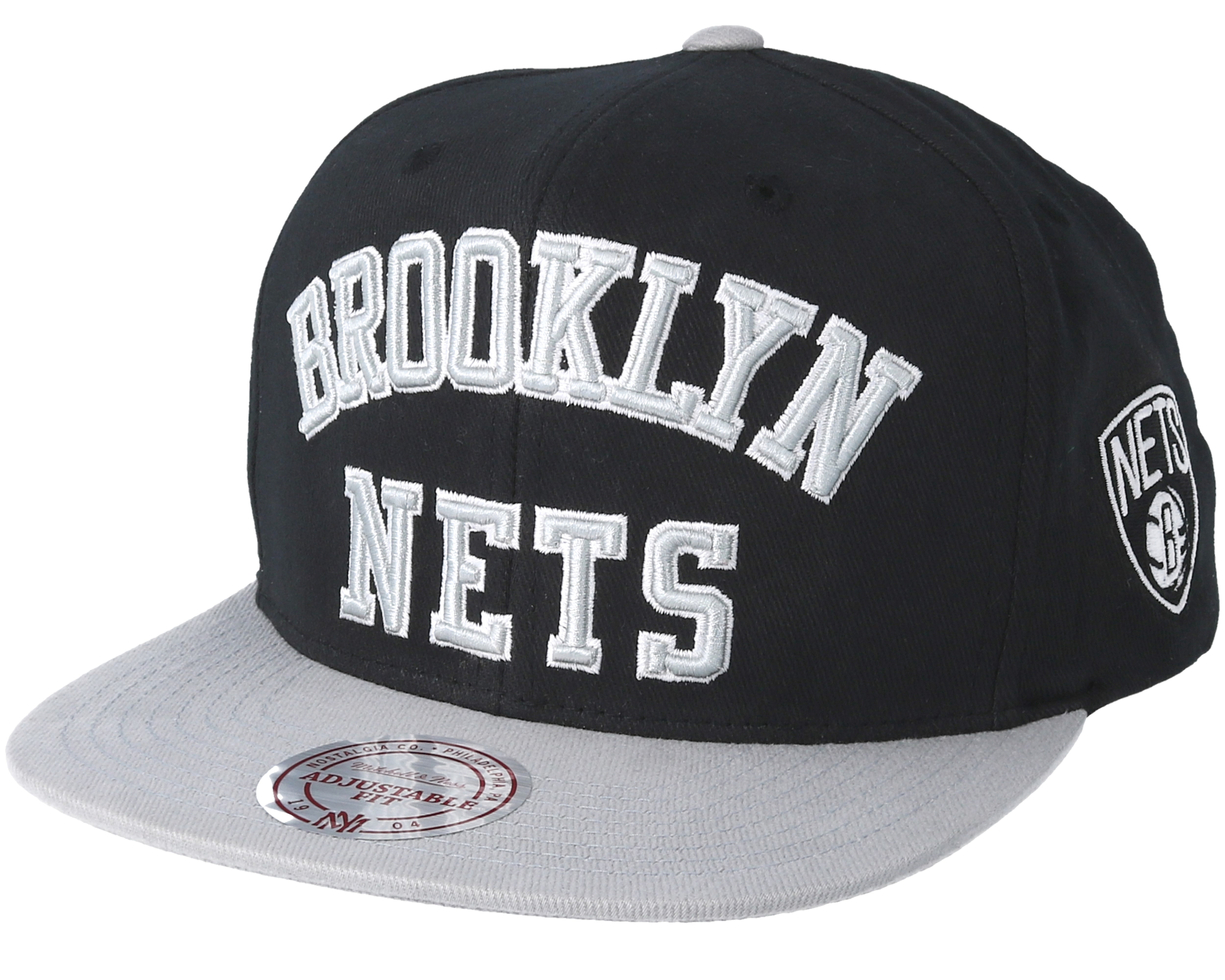 Brooklyn Nets Wordmark Black Snapback - Mitchell & Ness caps | Hatstore ...