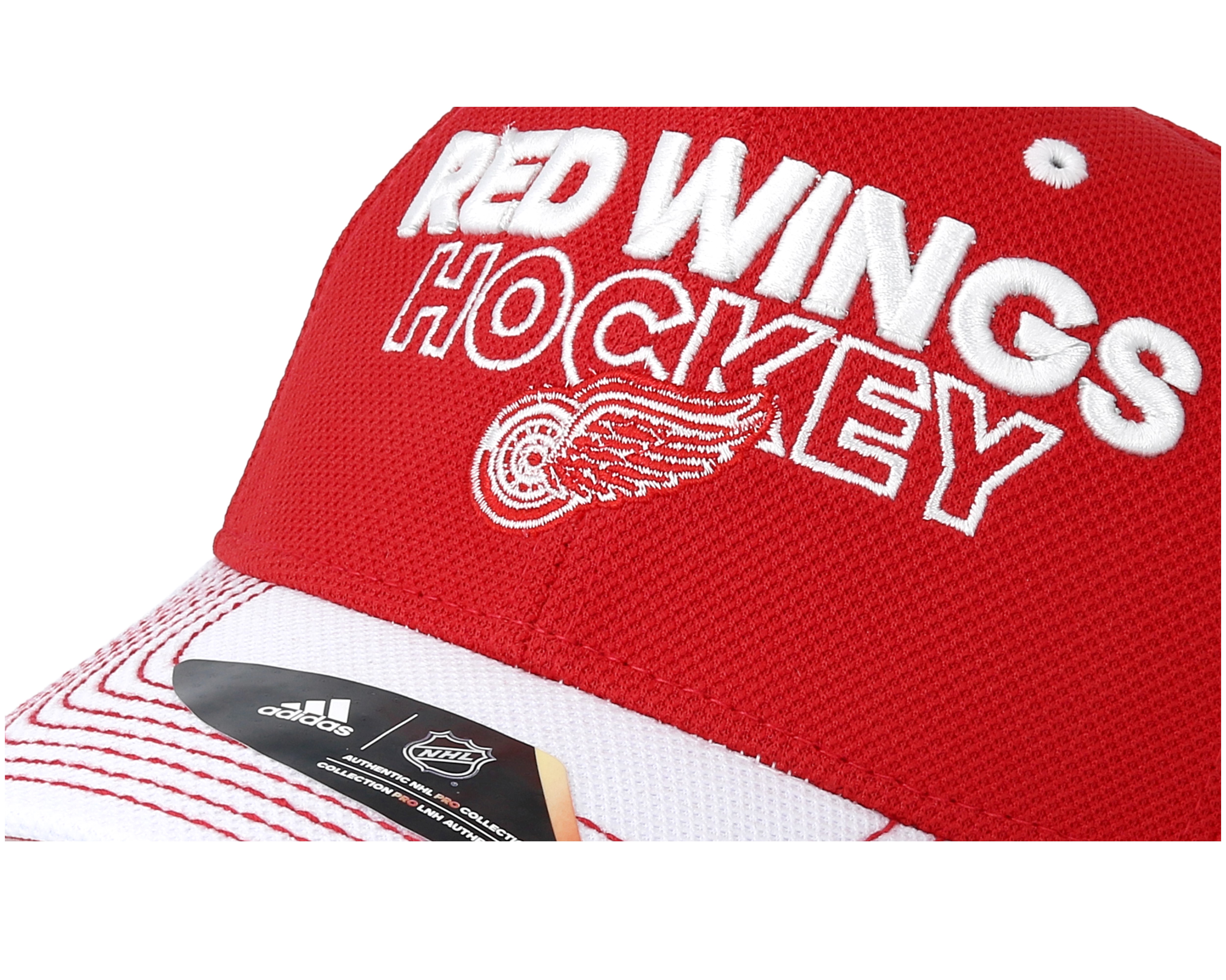 Detroit Red Wings Locker Room Structured Red Flexfit